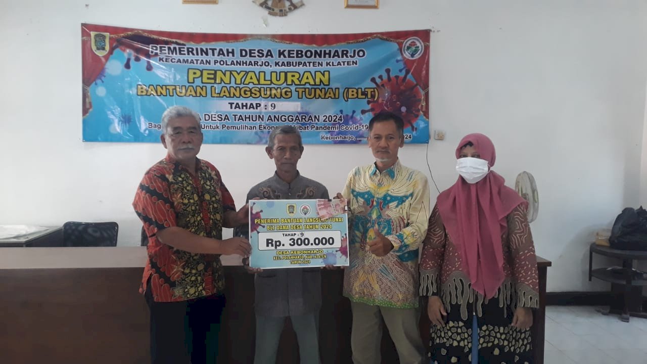 PENYALURAN BANTUAN LANGSUNG TUNAI DANA DESA DESA KEBONHARJO KECAMATAN POLANHARJO